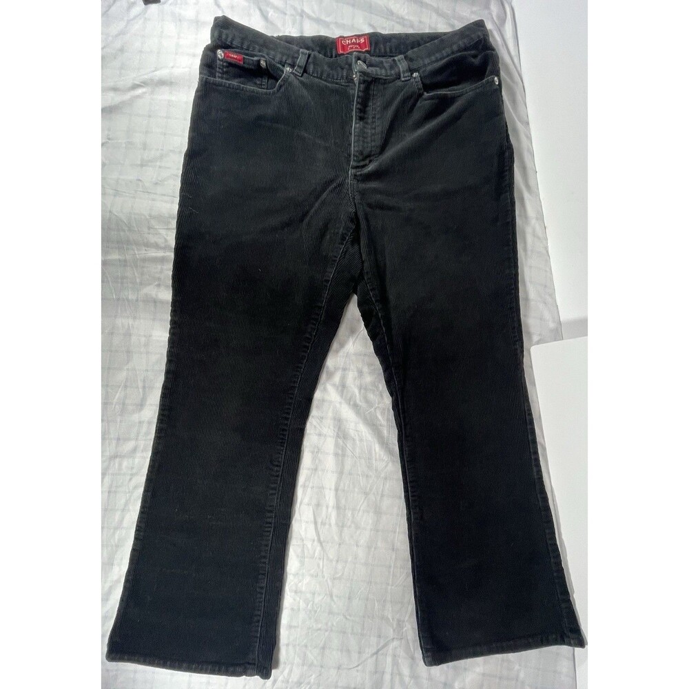 Chaps Denim Petite Women’s Size 12P Black Corduroy Pants Bootcut Stretch